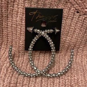 Thalia Sodi
Silver-Tone Large Crystal Hoop Earring